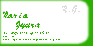 maria gyura business card