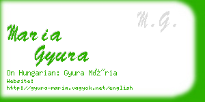 maria gyura business card